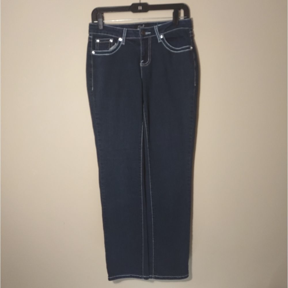Earl embellished embroidery straight leg jeans size 6